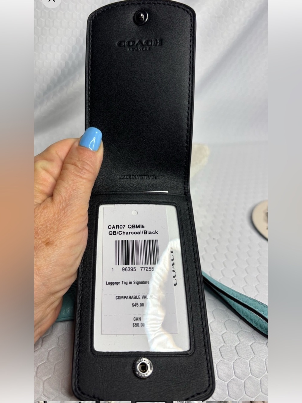 Coach Black Leather Luggage Strap - Picture 4 of 7
